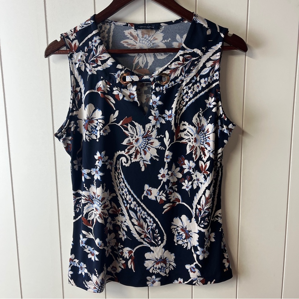 Tommy Hilfiger Navy Floral Blouse